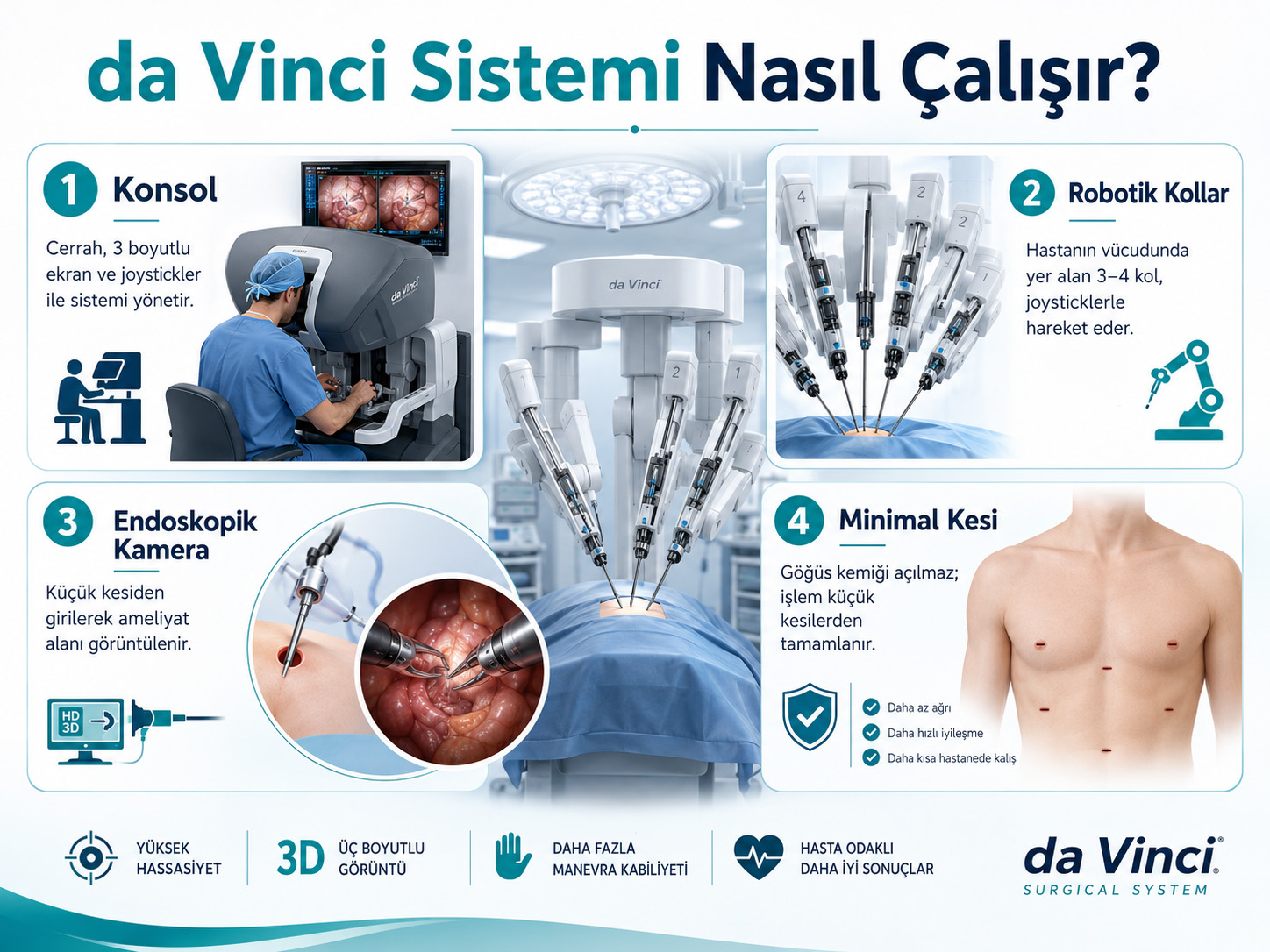 da Vinci robotik cerrahi sistemi